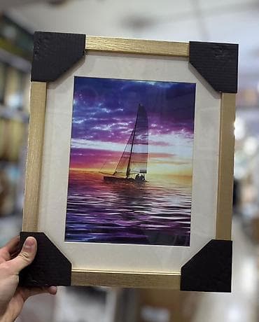 ceyran derisi: Qızılı çərçivəli dekorativ tablo seti Divar tablosu Ölçü : 30x36 — 4