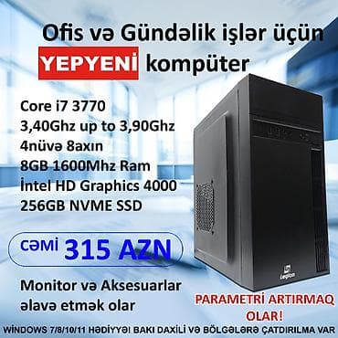 ucuz htc: Ofis və Gündəlik işlər üçün Yepyeni Kompüterlər” ⭐Core i3 3210 / 4GB — 7