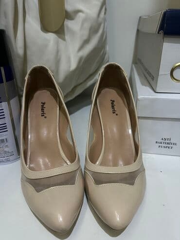 4xl nece razmerdi: Tuflilər, FLO, Ölçü: 38, rəng - Bej, İşlənmiş — 2