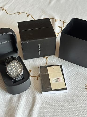 Smart qolbaqlar: Emporio Armani saat. Yenidir, Sertifikat, qutusu var. Kemeri qara — 8