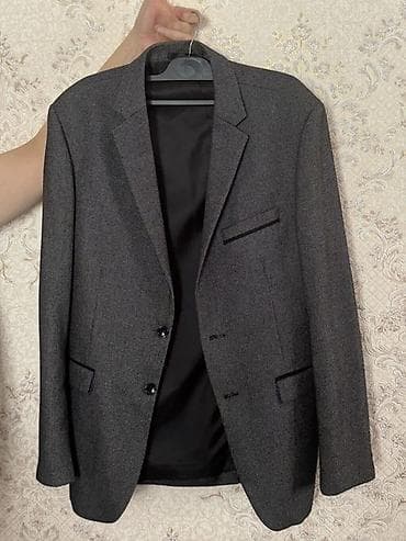 Kişi üçün klassik-jilet tipli blazer pencək - Rəng: tünd boz, xırda