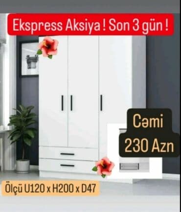 guzgulu şkaf: Новый, Распашной, 3 двери Прямой шкаф, Гардеробный шкаф — 14