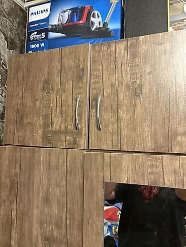 metbext skaflari: 6 qapı, Güzgülü, Qəhvəyi, Digər material, Açılan, Düz dolab — 3