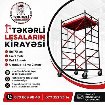 metal qəbul: Metal mobil qüllə (skafold) – yığıla-bölünə bilən iş platforması - — 8