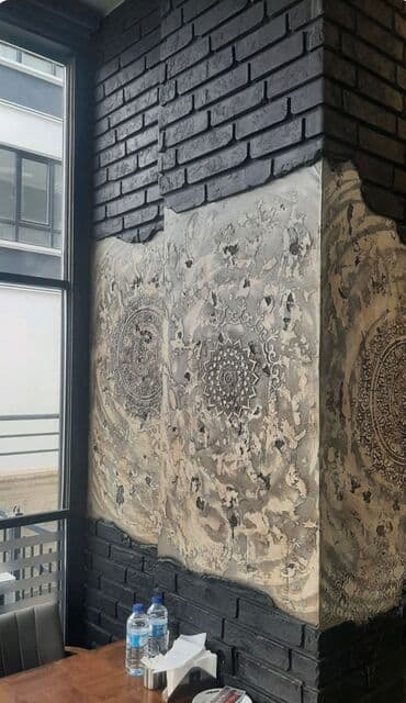 pol ucun lak rengleri: Xüsusi dekorativ divar boyası və relyef panelləri – Şərq naxışlı — 9