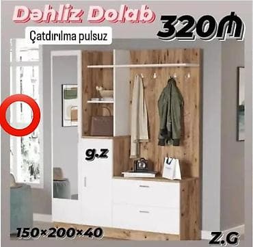 kombi: Yeni, Açılan, 1 qapı Düz dolab, Dəhliz dolabı — 1