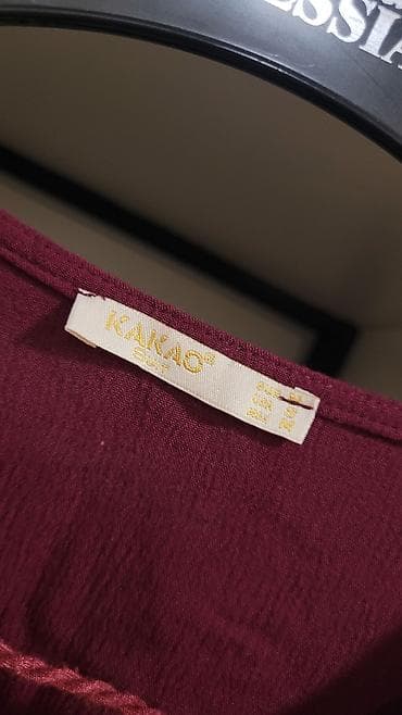 qaqa desti: Qadın geyim dəsti - Brend bluz: Kakao Suit - Rənglər: bordo bluz — 3