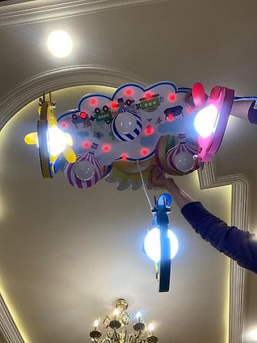 listurlar: Çılçıraq, 6 lampa, Taxta — 2