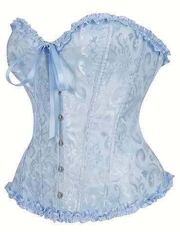 hind geyimi: Məhsul: Zərif naxışlı mavi korset - Rəng: Açıq mavi (“göl mavi”) - — 3