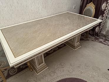 daş soba: Qonaq otağı üçün, Yeni, Açılan, Dördbucaq masa, 8 stul — 8