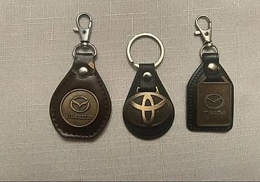 elantra aksesuar: Avtomobil açarı üçün dəri açarlıq/çəlik kisəsi - Material: qara — 6