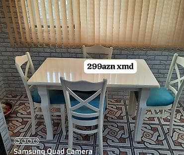 tecili satilan masinlar: Mətbəx üçün, Yeni, Açılmayan, Dördbucaq masa, 4 stul — 2