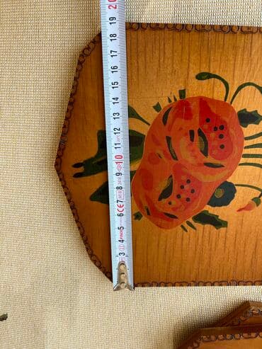 mətbəx əşyası: Dekor taxta dəsti 1 asılqanı və 3 taxtası var, sovet malı, işlənməmiş — 5