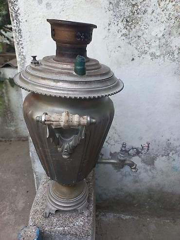 samovar 1870: Qədim samovar, 1898 il, Latun, Vəziyyəti: Yaxşı — 2