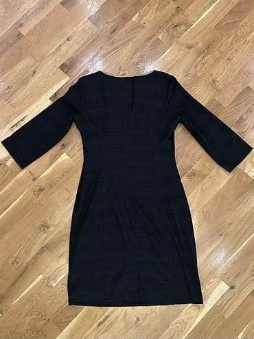 cantalar: Qadın qara kofta-elbise (sheath) modeli - Rəng: Tünd qara, çox incə — 2