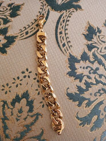 Mərmər effektli PVC panellər: Qızılı rəngdə zəncir formasında dəst – qolbaq və sırğalar - Tərkib — 5