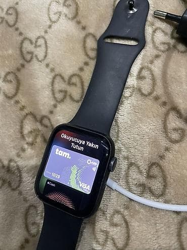 Smart saat, Apple, Sensor ekran, rəng - Qara