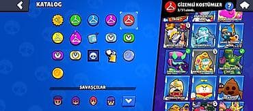 afsiant qiz: Brawl Stars oyun hesabı - Kubok sayı: 36,098a - Qızıl: 5,000 - Cems — 2