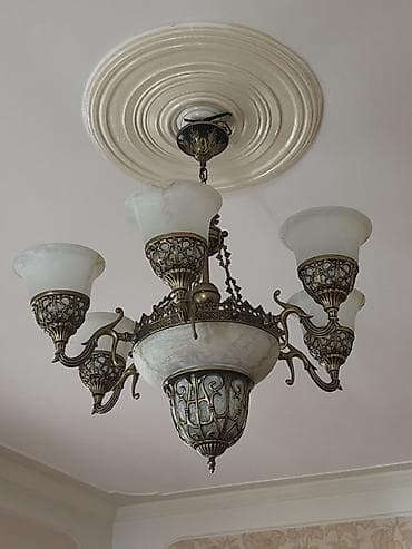 Çılçıraq, 6 lampa, Şüşə — 1