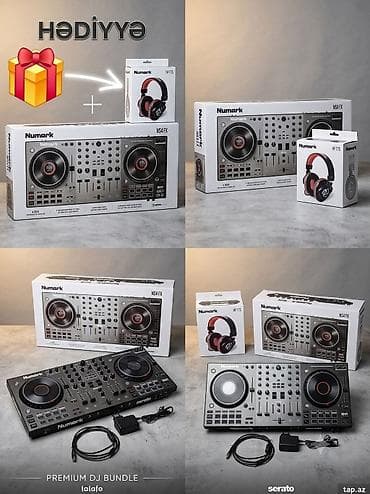 Numark NS4FX DJ Kontrolleri (4-Kanal) + Numark HF175 Qulaqlıq HƏDİYYƏ!
