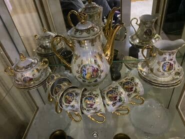 ağ süd: Qəhvə dəsti, rəng - Ağ, Farfor — 2