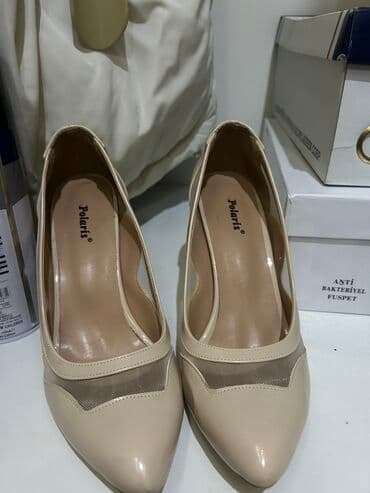 4xl nece razmerdi: Tuflilər, FLO, Ölçü: 38, rəng - Bej, İşlənmiş — 1