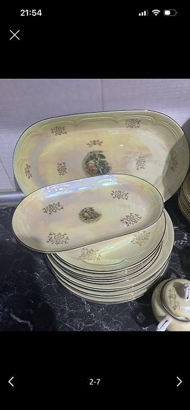 Nahar dəsti, rəng - Sarı, Farfor, Çexiya — 3