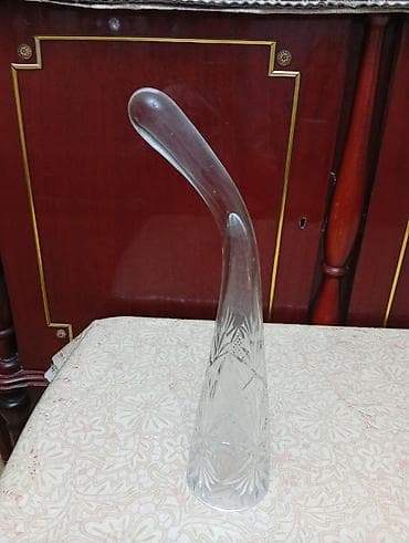 Xrustal qablar - Kvadrat formalı dərin qab: mozaik-kəsimli naxış — 3