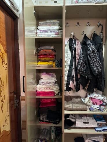 Sifarişlə mebel: Açılan, 4 qapılı Düz dolab, Qarderob, paltar dolabı — 4