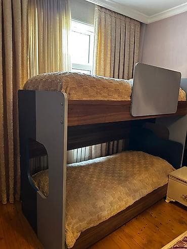 İki mərtəbəli çarpayı – Matras ile bir yerde - Ölçü: Uzunlugu 2 metr — 1