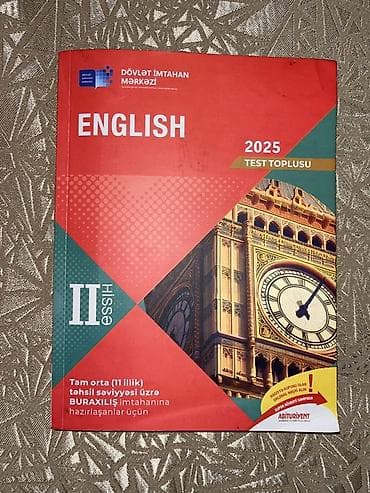Məhsul: Dövlət İmtahan Mərkəzi – English 2025 Test Toplusu (II hissə)