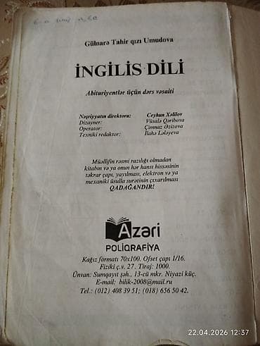 Məhsul: “İngilis dili – Abituriyentlər üçün dərs vəsaiti” Müəllif — 4