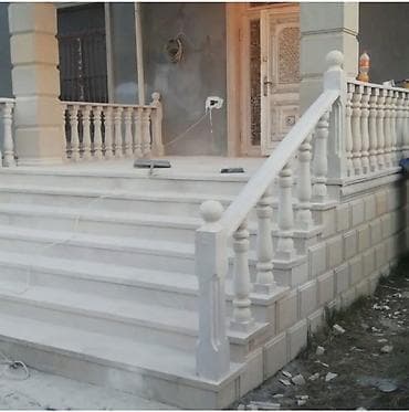 Aqlay üzləmə xidməti - Giriş pilləkənləri, eyvan və məhəccərlərin