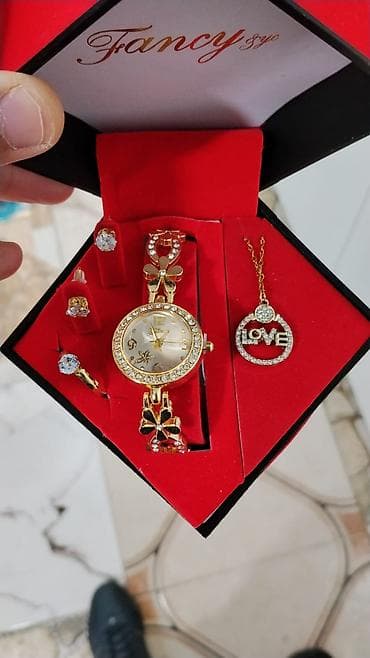 elekdron saat: Yeni, Klassik Saat dəsti, rəng - Qızılı — 5