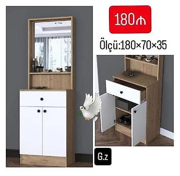 utu dolabı: Yeni, 2 qapılı, Güzgülü, Rəngli, Digər material, Açılan, Düz dolab — 1