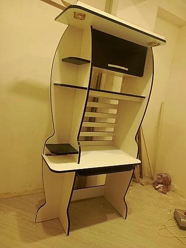 Düz masa, Polkalı, Siyirməli, MDF