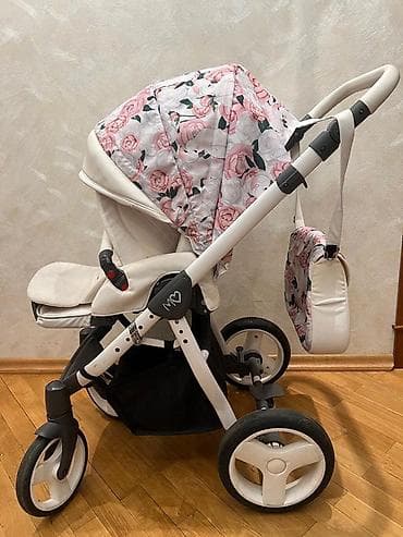 essek arabasi: Uşaq arabası. Lulka və çanta ilə birlikdə. Babyactive firması. Zədəsi — 1