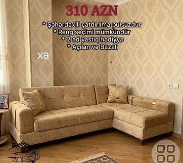 Künc divanı – açılan və bazalı model - Şəhərdaxili çatdırılma — 1