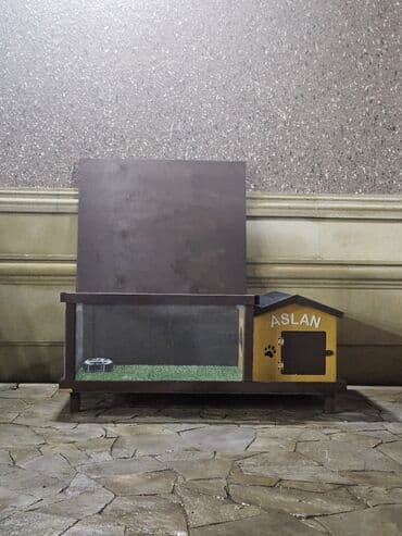 Quşlar: Məhsul: İki bölməli pişik evi🐈 Təsvir: - Taxta karkaslı, qapalı yataq — 1