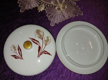 сахарница: Çay dəsti, rəng - Bej, Farfor, 6 nəfərlik, Almaniya — 9