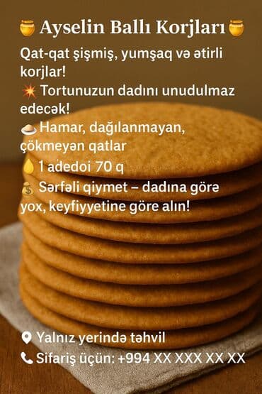 xirdalan gurcu xengeli: Ayselin ballı korjları - Qat-qat şişmiş, yumşaq və ətirli korjlar – — 1