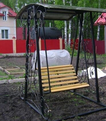 col qapi: Новый, Скамья-качели, С зонтиком, Дерево — 7