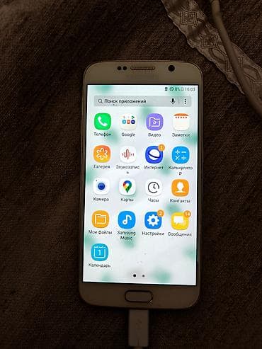 Elektronika: Samsung Galaxy S6, 32 GB, rəng - Ağ — 1