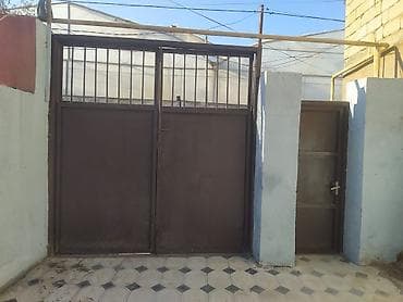 Dəmir Həyət darvazası, Yana açılan, Mexaniki, Qapı ilə, rəng - Qəhvəyi