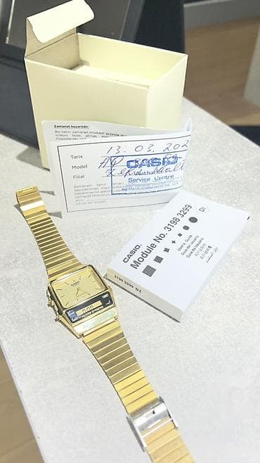 bu saatlarda b: Qol saatı, Casio, rəng - Qızılı — 3