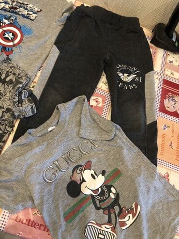 детская школьная одежда: 5-7 yasha geyimler,yaxshi veziyyetde,hem shalvar hem koynekler — 5