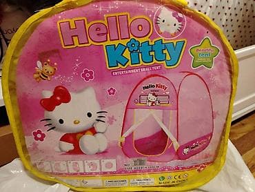 uşaq üçün çadırlar: Hello Kitty uşaq çadırı. - Ölçü: 80 × 80 × 100 sm (üzərində — 1