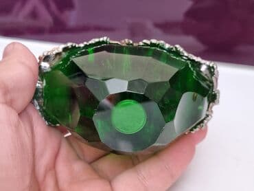 zəmzəm ətiri: Qədim duxu qabı. Metal və rəngli şüşə Ağırdı. Флакон для духов — 3