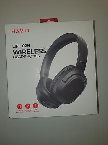Simsiz (Bluetooth) Qulaqcıqlar, Havit, rəng - Qara — 1