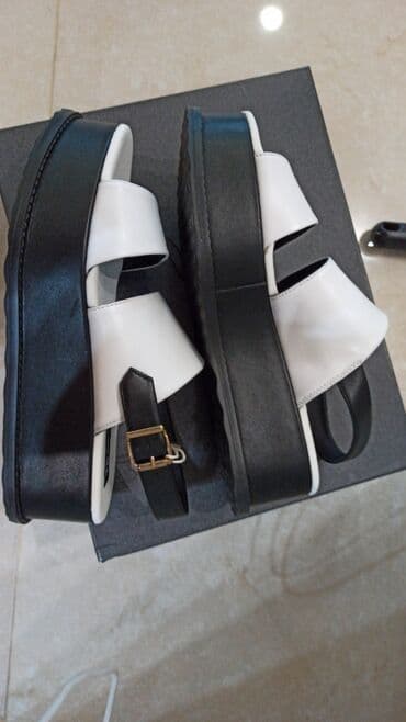 женские босоножки на танкетке: Ölçü: 39, rəng - Ağ, Yeni — 2